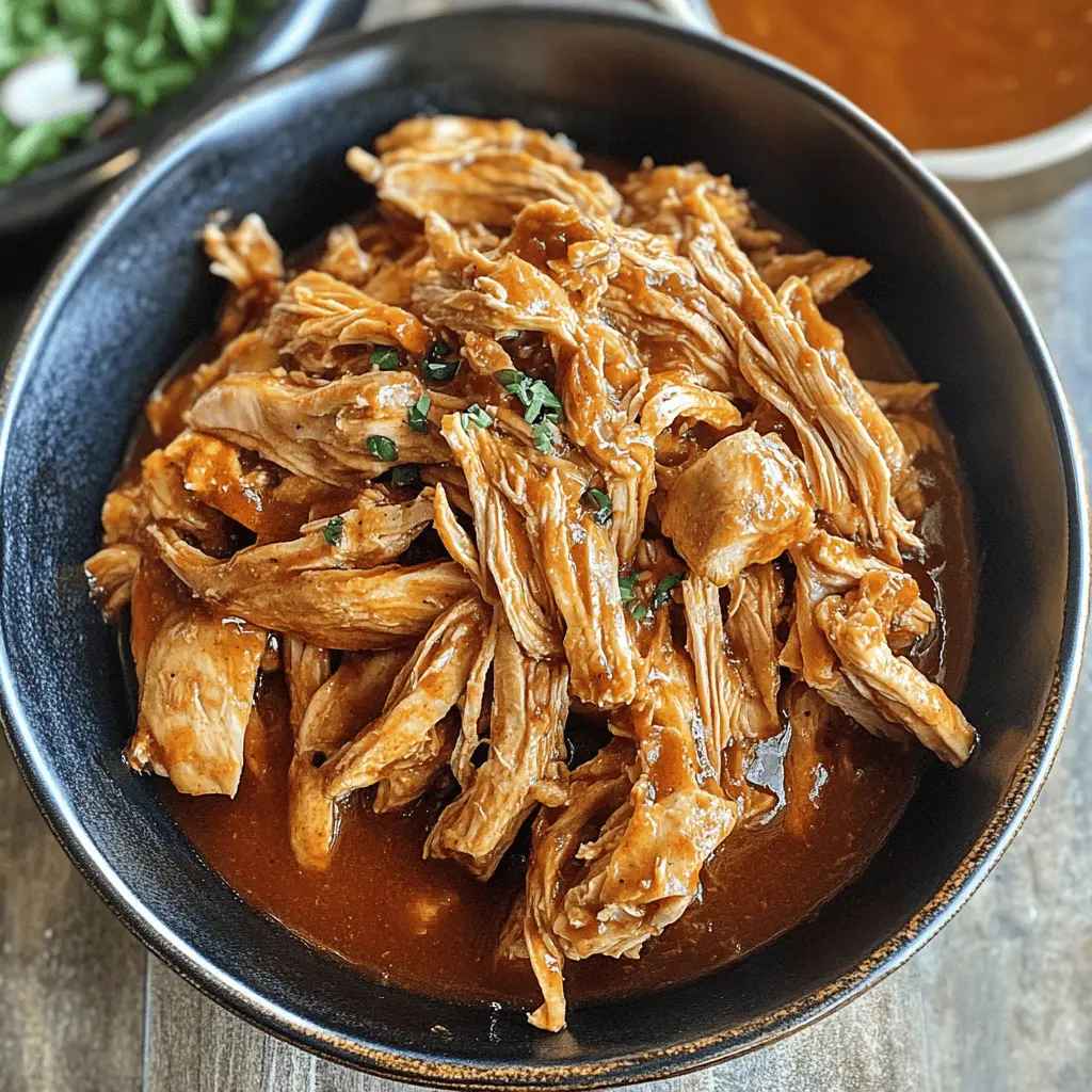 This Crockpot BBQ Pulled Chicken is a game-changer for weeknight dinners! Juicy chicken simmered in rich BBQ sauce creates a tasty dish that’s perfect for sandwiches or served over rice. Effortless to prepare and ready when you are! Save this recipe for your next family meal or tailgate gathering!