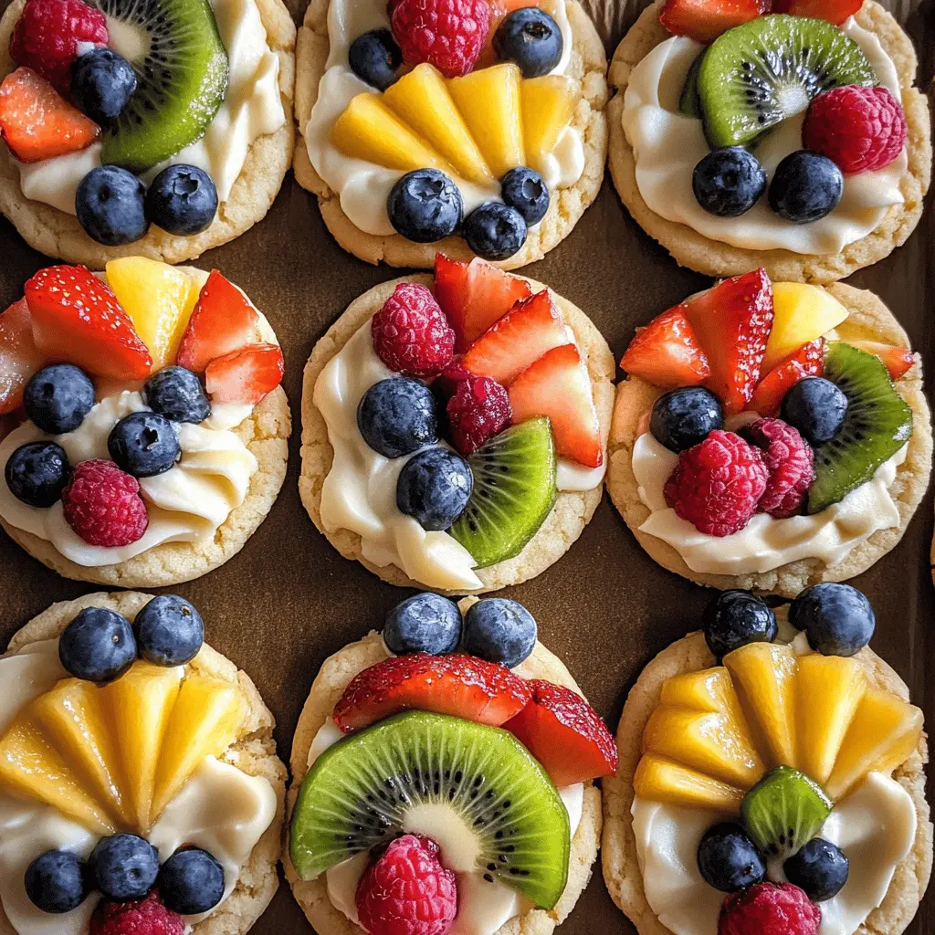Looking for a fun and sweet treat? These Fruit Pizza Cookies are a delicious twist on classic dessert! Soft sugar cookies topped with creamy frosting and a colorful array of fresh fruits make them a perfect party or picnic favorite. Save this recipe for your next gathering and impress your friends and family with these delightful bites! 🍓🍍🍇