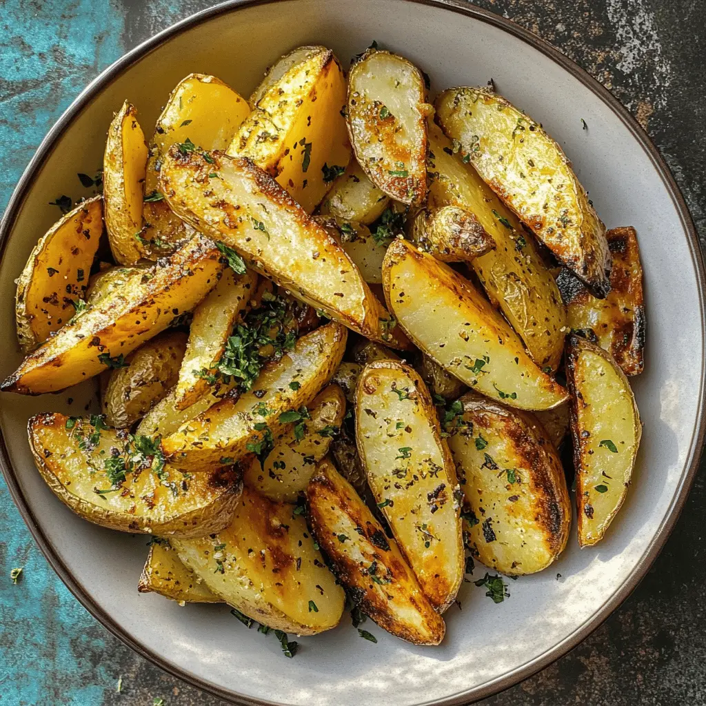 Looking for a delicious side dish? These Greek Roasted Potatoes are bursting with flavor! Crispy on the outside and tender on the inside, they're seasoned with garlic, lemon, and herbs for a taste that elevates any meal. Perfect for gatherings or weeknight dinners! Save this recipe to try the next time you want to impress your guests with a classic dish.