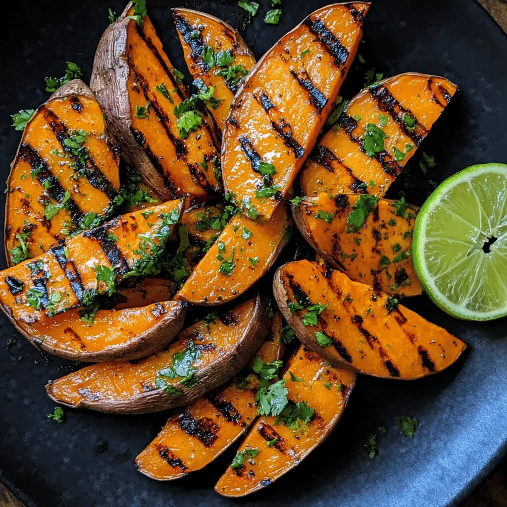 Get ready for a flavor-packed side dish with these Grilled Cilantro-Lime Sweet Potatoes! The combination of zesty lime and fresh cilantro really makes these tender sweet potatoes shine. Perfect for summer barbecues or family dinners. Save this recipe for a delicious boost to your meal prep or as a unique addition to your next gathering!