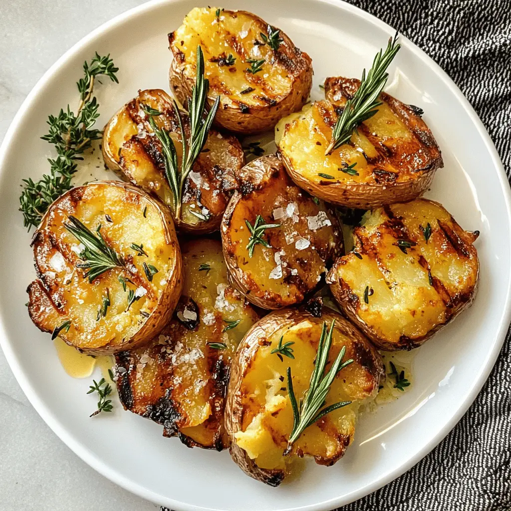 These Grilled Garlic Rosemary Smashed Potatoes are a delightful twist on a classic side dish! With crispy edges and a burst of garlic and rosemary flavor, they're perfect for summer cookouts or family dinners. Easy to make and a crowd-pleaser, these potatoes will elevate any meal. Don’t forget to save this recipe for your next gathering!