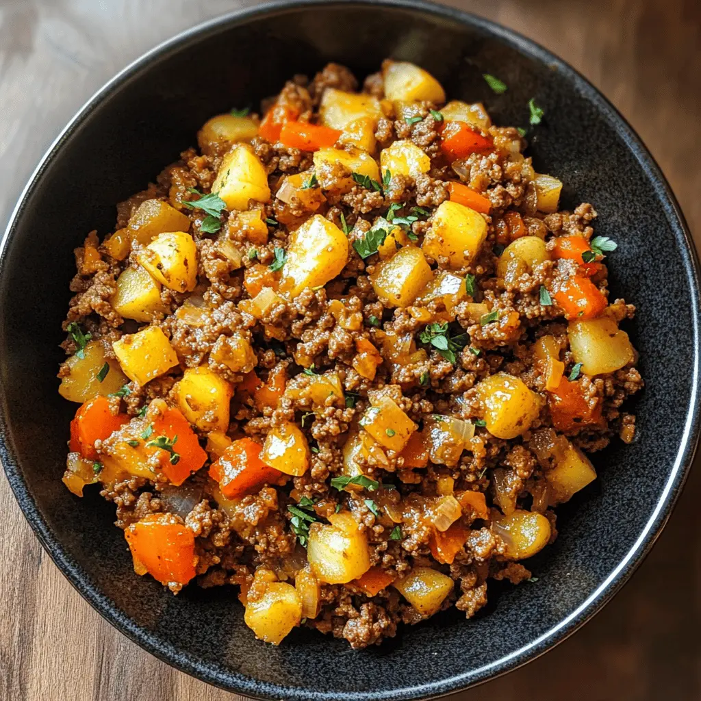 Flavorful ground beef and potatoes make a hearty dish that’s perfect for any family dinner. This one-pan recipe combines tender beef with comforting potatoes and spices, creating a satisfying meal that’s easy to prepare. Save this dish for your next weeknight dinner or cozy gathering; everyone will love it!