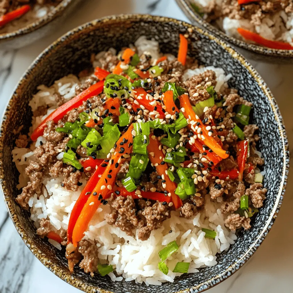 Weeknight dinners just got easier with these Ground Beef Teriyaki Rice Bowls! Packed with tender beef, fresh veggies, and a savory teriyaki sauce, this quick recipe is perfect for busy evenings. Serve over fluffy rice for a satisfying meal that everyone will love. Save this recipe for your next family dinner or meal prep session!
