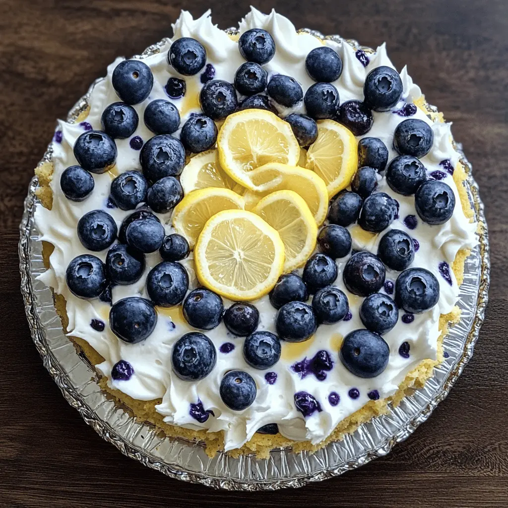 Get ready for a refreshing treat! This no-bake Lemon Dazzling Blueberry Cream Cake combines zesty lemon and sweet blueberries for a delightful dessert that’s perfect for warm days. With layers of creamy goodness and a light crunch, it’s an easy recipe that everyone will love. Save this pin for your next gathering—it's sure to impress your friends and family!