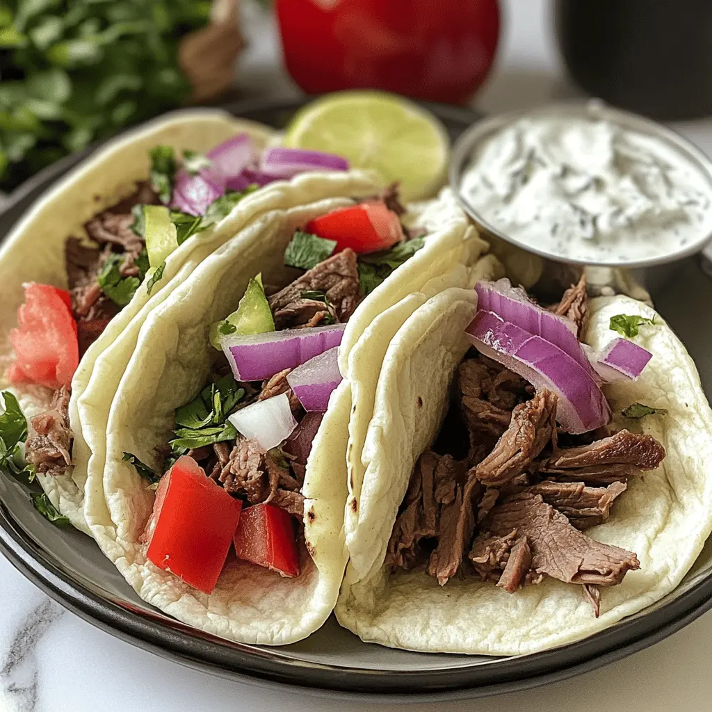 Get ready to enjoy tender, flavorful Slow Cooker Beef Gyros! This easy recipe combines juicy beef, warm spices, and fresh toppings for a delicious meal. Perfect for busy nights, you can set it and forget it while the flavors meld together. Save this recipe for your next family dinner or weekend gathering—you won’t want to miss out on these delicious gyros!
