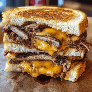 The perfect blend of smoky and cheesy goodness awaits with this Smoked Brisket Grilled Cheese! Picture tender brisket paired with melty cheese, all between crispy, buttery bread. This crowd-pleasing sandwich is great for game day or a cozy dinner. Save this recipe to impress your guests or treat yourself!