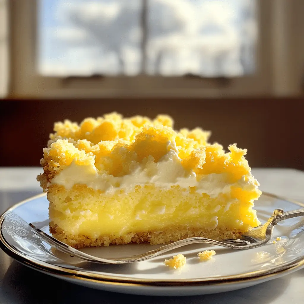 Easy Tangy Lemon Cream Cheese Dump Cake with Buttery Crust