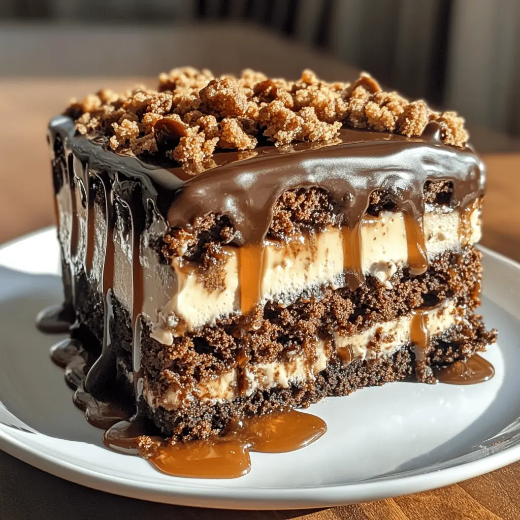 Easy Chocolate Caramel Toffee Crunch Cake Recipe