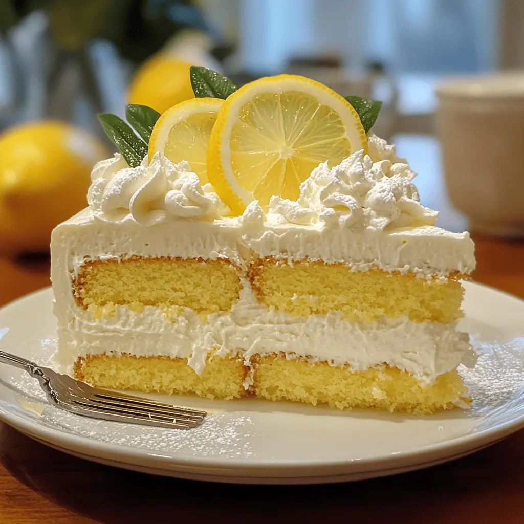 Easy Italian Lemon Cream Cake Recipe