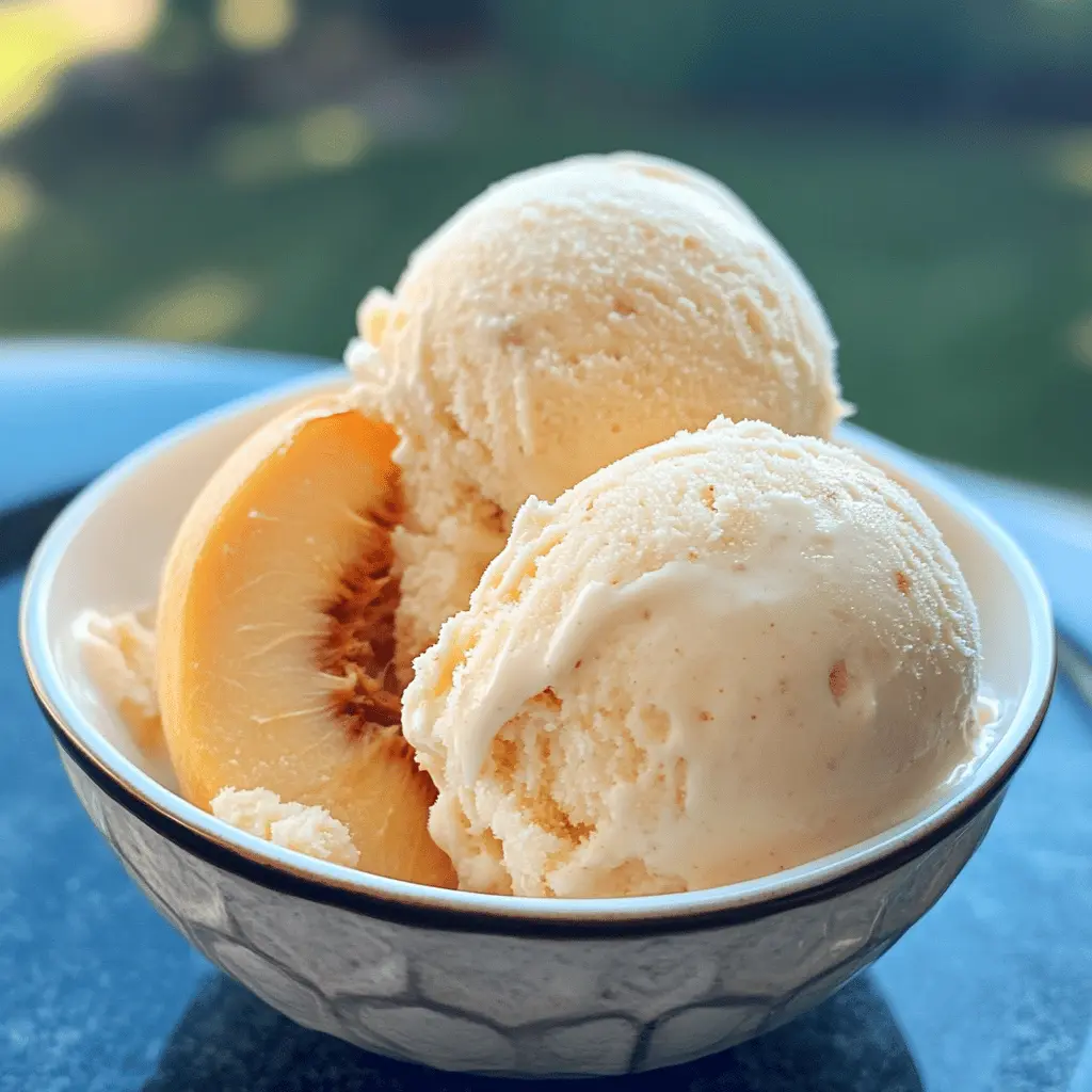 Easy Keto Peach Ice Cream Recipe