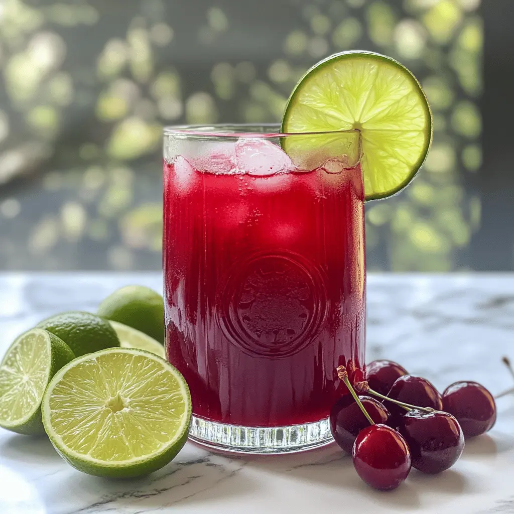 Easy 4-Ingredient Cherry Limeade Drink Recipe