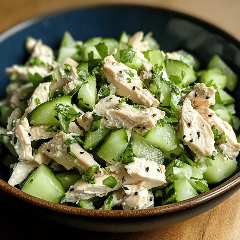 Easy Fresh Cucumber Chicken Salad Recipe