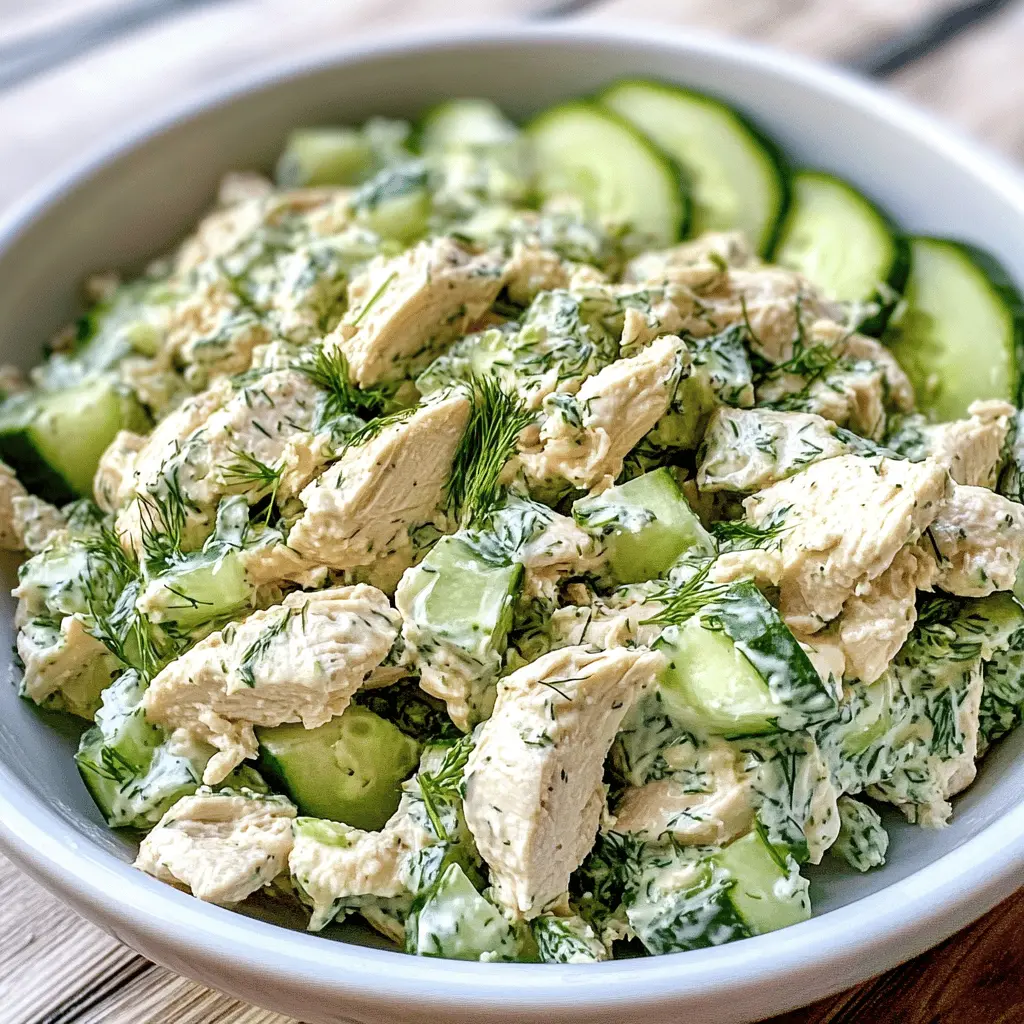 Easy Cucumber Dill Greek Yogurt Chicken Salad