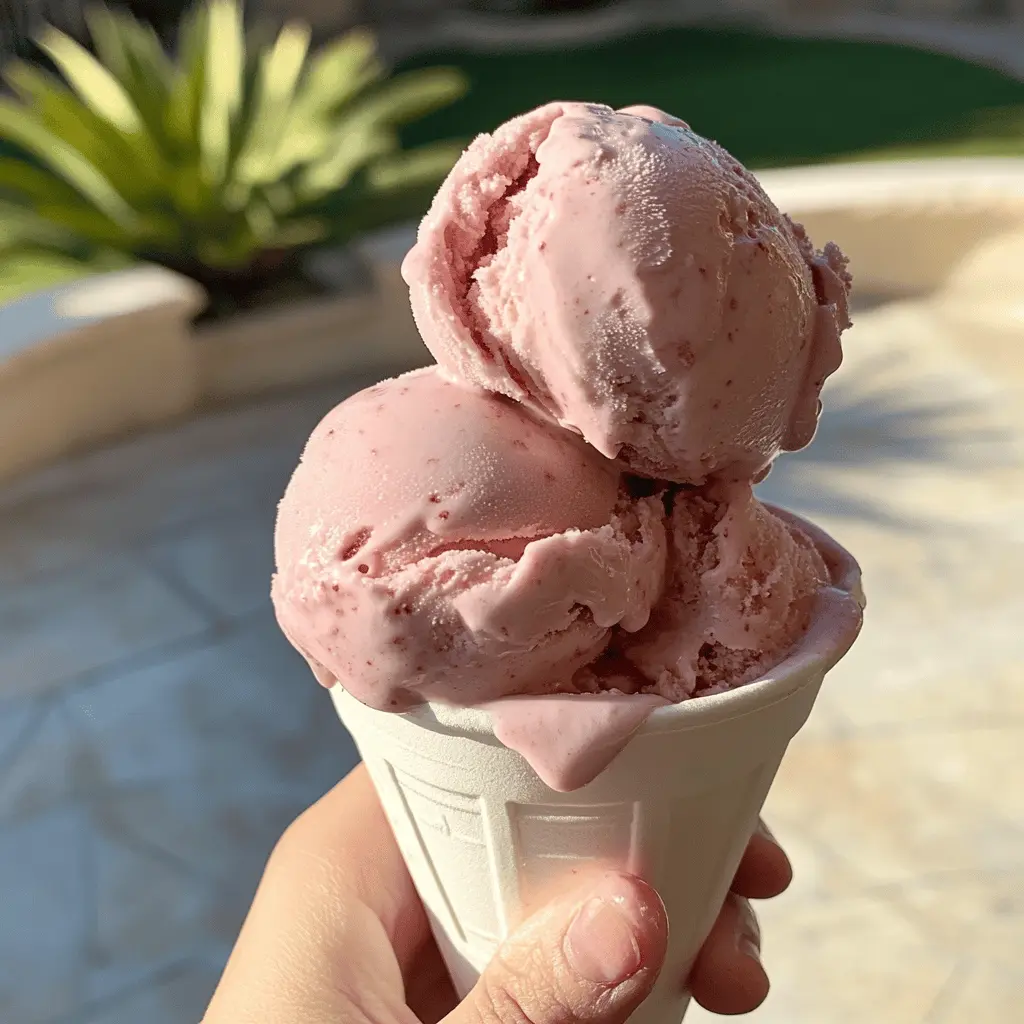 Easy 3-Ingredient Keto Strawberry Ice Cream