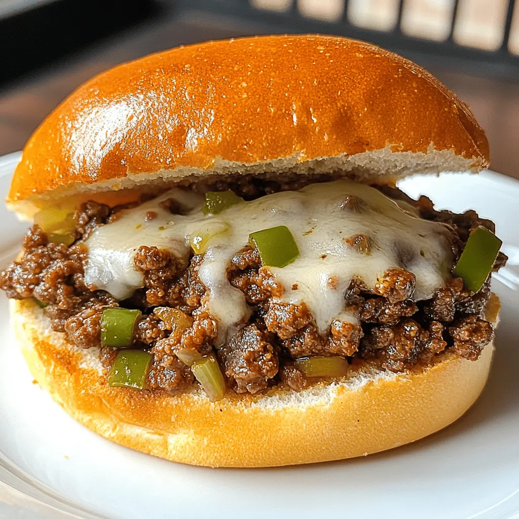 Easy Philly Cheesesteak Sloppy Joes Recipe