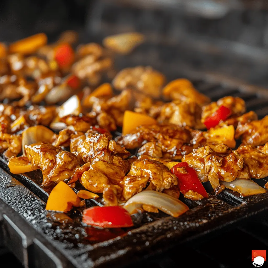 Easy Blackstone Bourbon Chicken on the Griddle