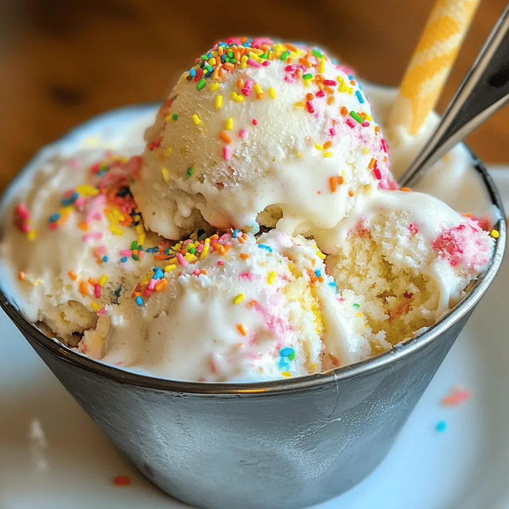 Easy Homemade Birthday Cake Ice Cream Recipe