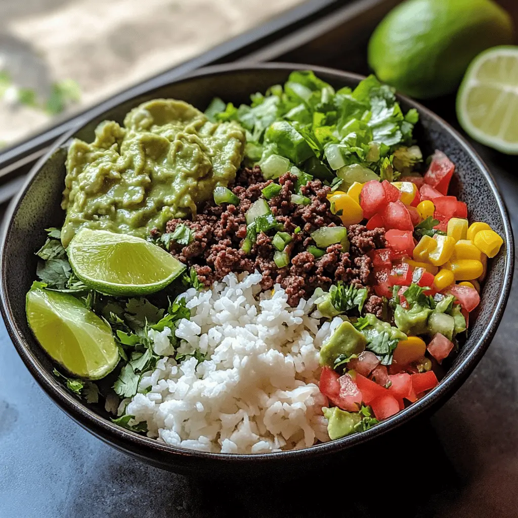 Easy Ground Beef Burrito Bowl Recipe