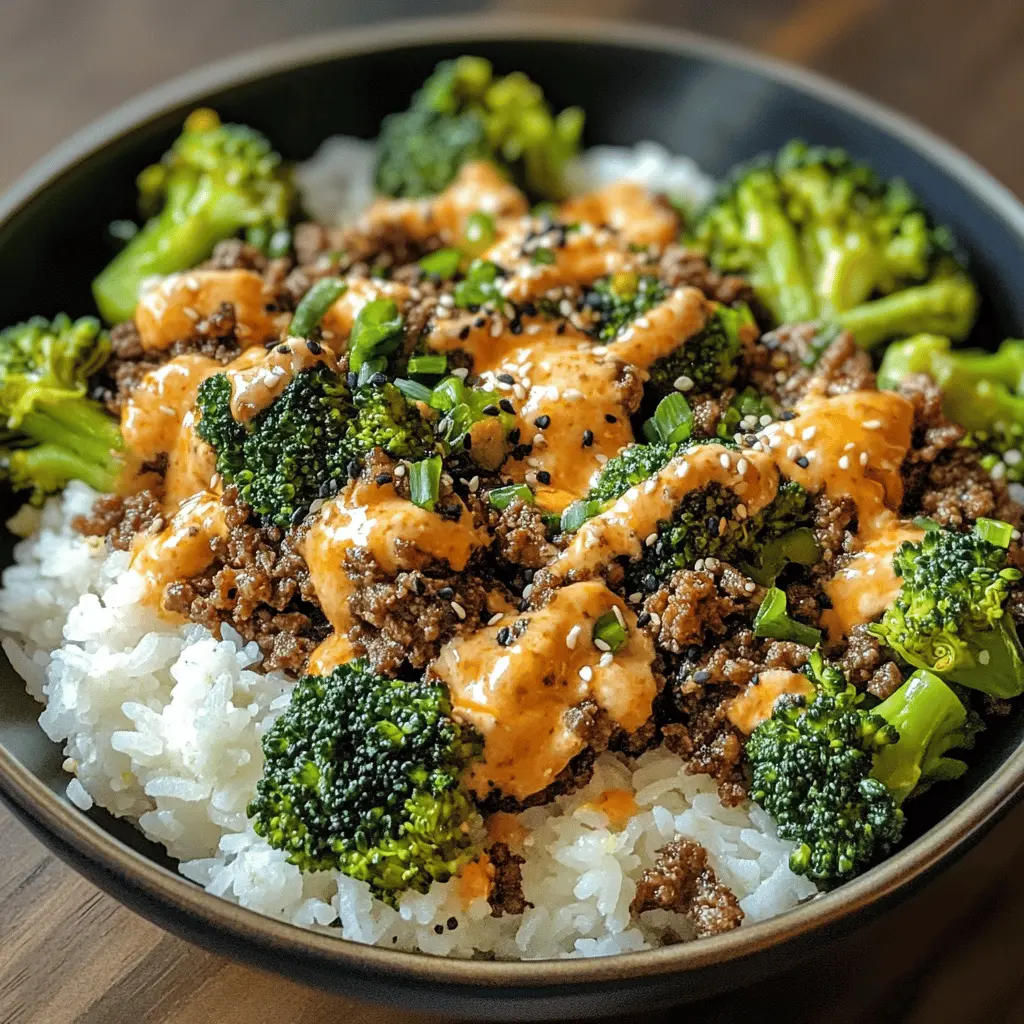Easy Teriyaki Ground Beef and Broccoli with Yum Yum Sauce