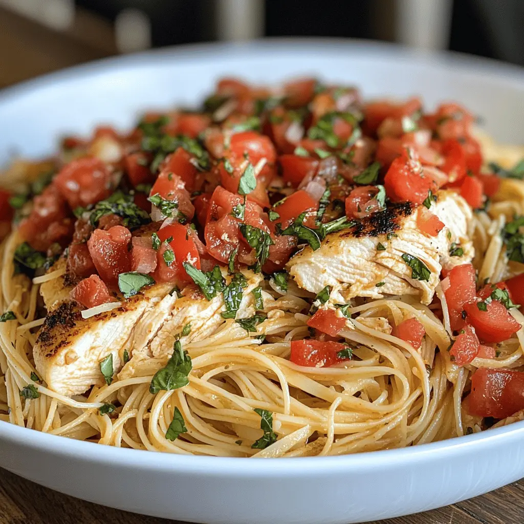Easy Bruschetta Chicken Pasta Recipe
