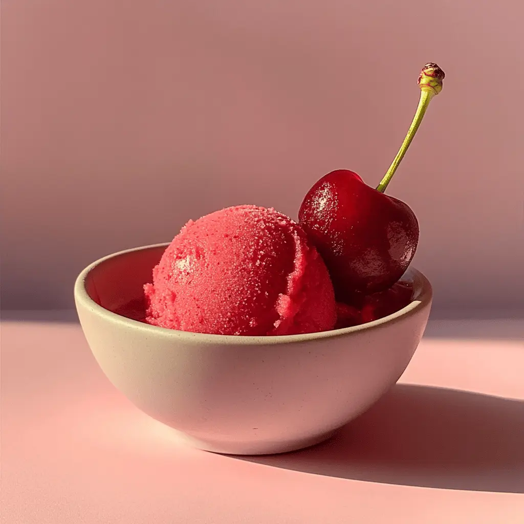 Easy Fresh Cherry Sorbet Recipe