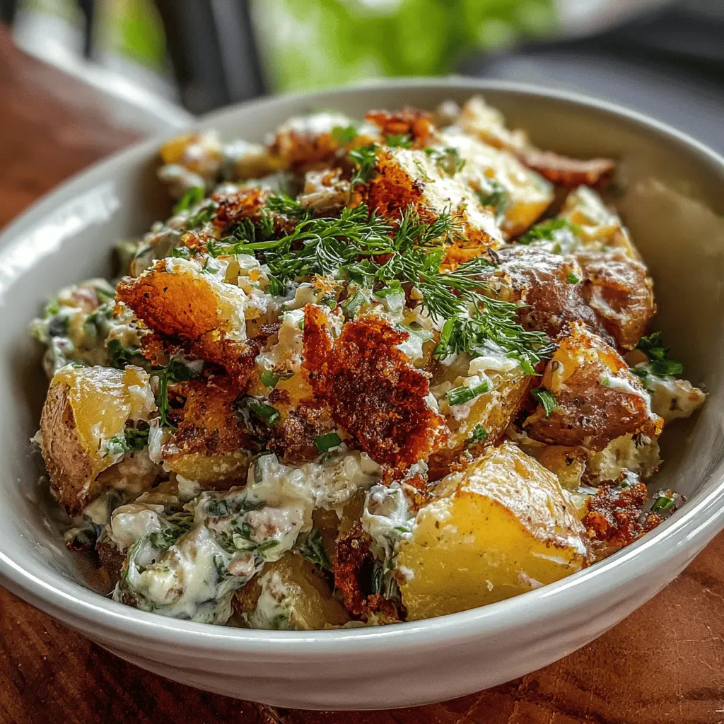 Easy Crispy Smashed Potato Salad Recipe