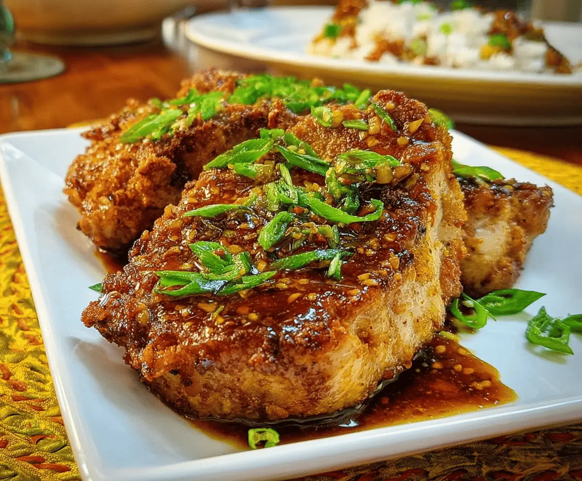 Easy Honey Garlic Double Crunch Pork Chops