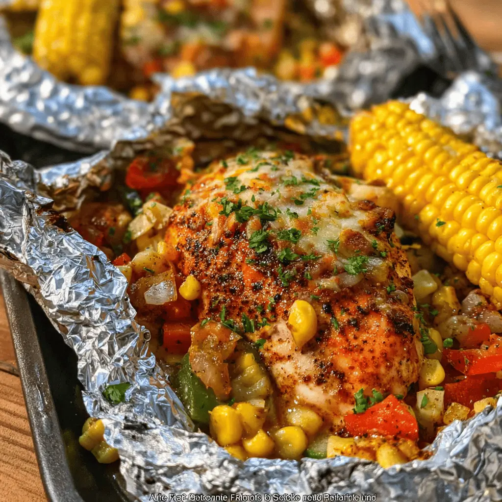 Easy Santa Fe Chicken Foil Packets Recipe