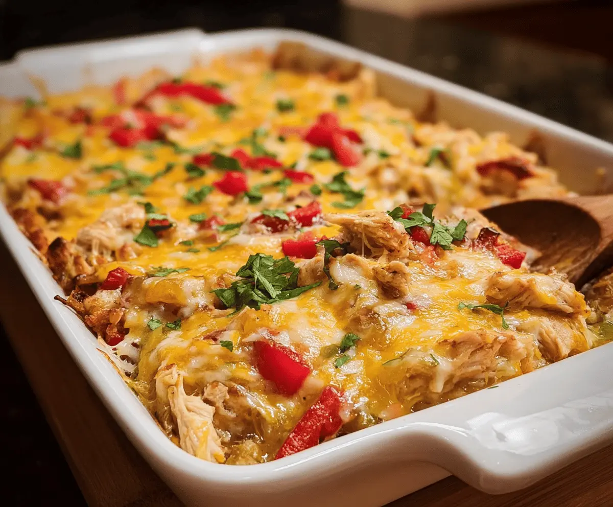 Easy Chicken Fajita Casserole Recipe