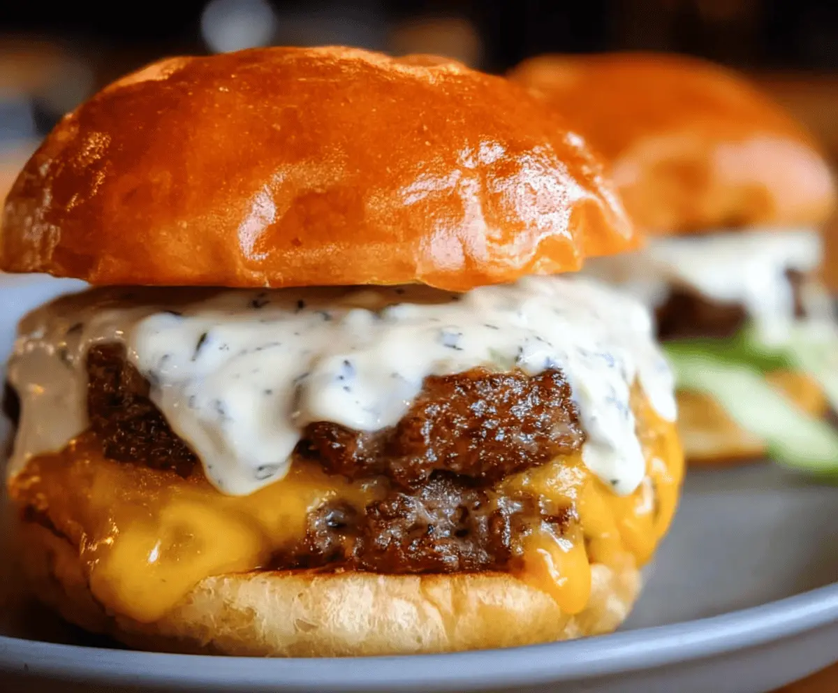 Creamy Garlic Burgers With Easy Sauce