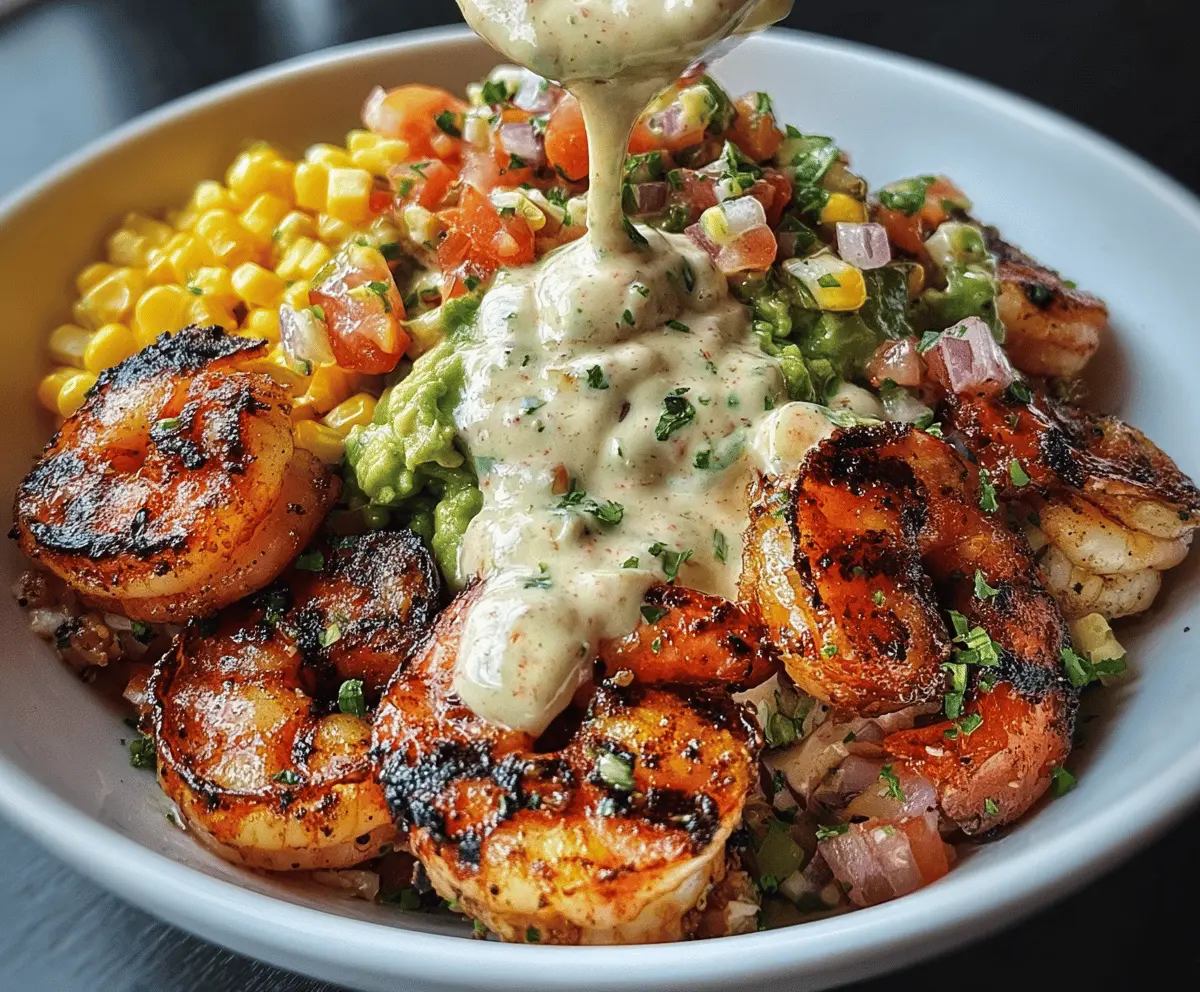 Easy Grilled Shrimp Bowl with Avocado and Corn Salsa