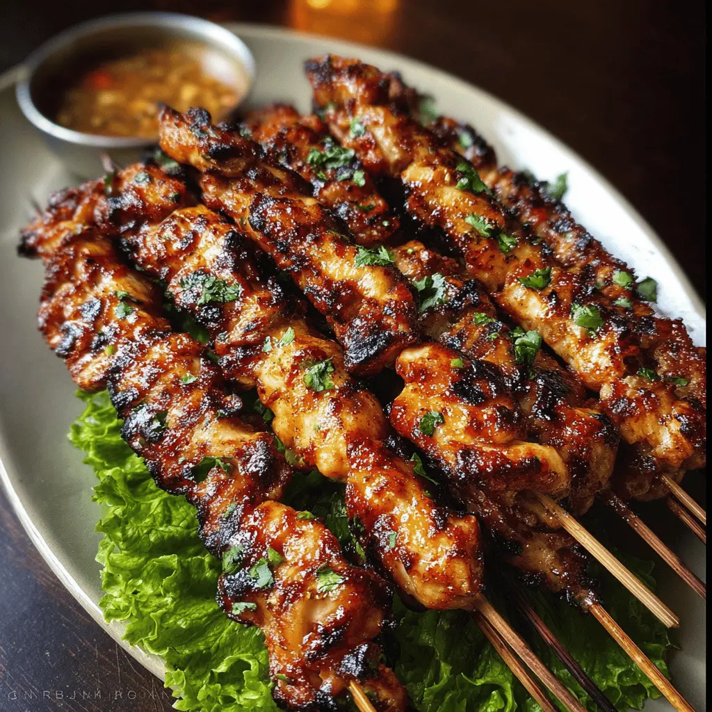 Easy Grilled Thai Chicken Skewers Recipe