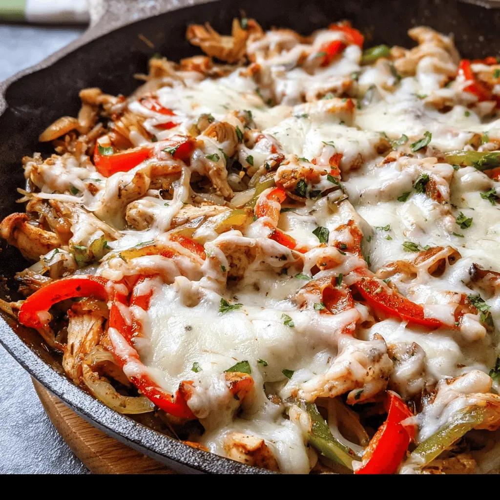 Easy Chicken Cheesesteak Skillet Recipe