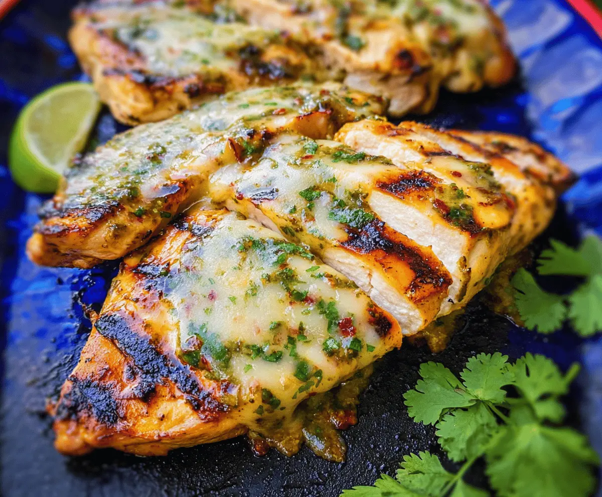 Easy Grilled Chicken with Salsa Verde and Pepper Jack