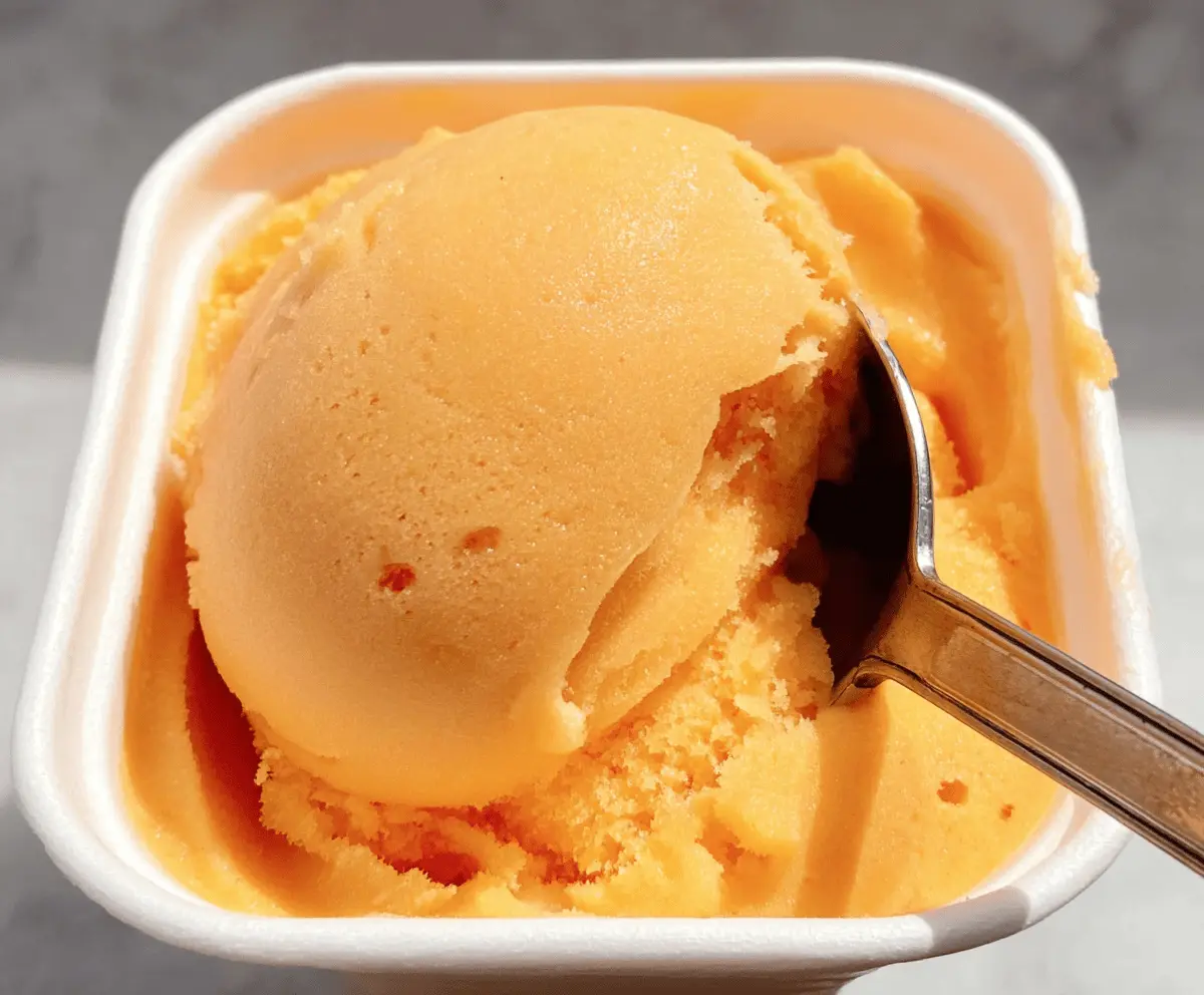 Easy Homemade Peach Sorbet Recipe