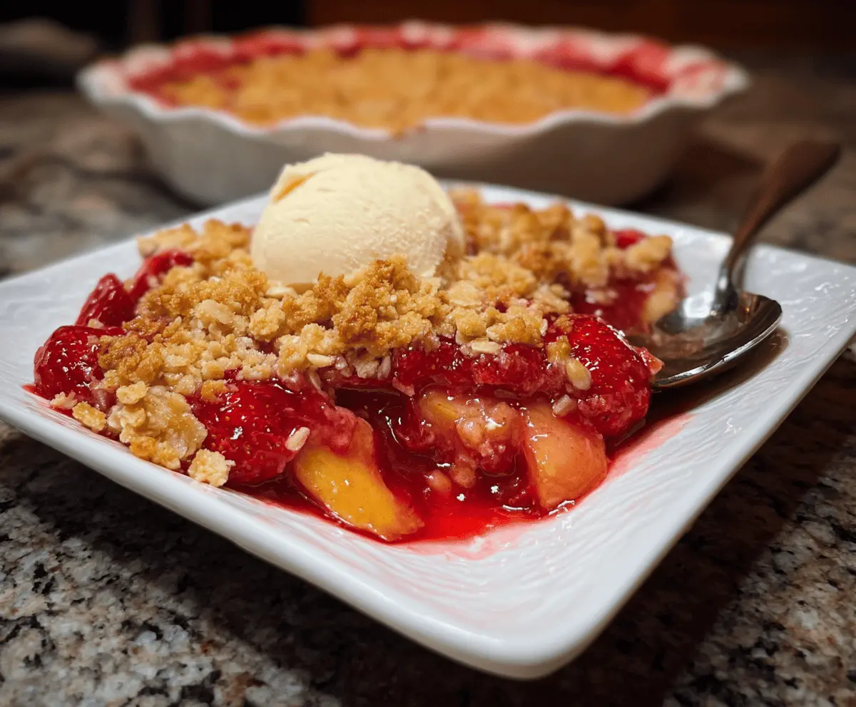 Easy Strawberry Peach Crisp Recipe
