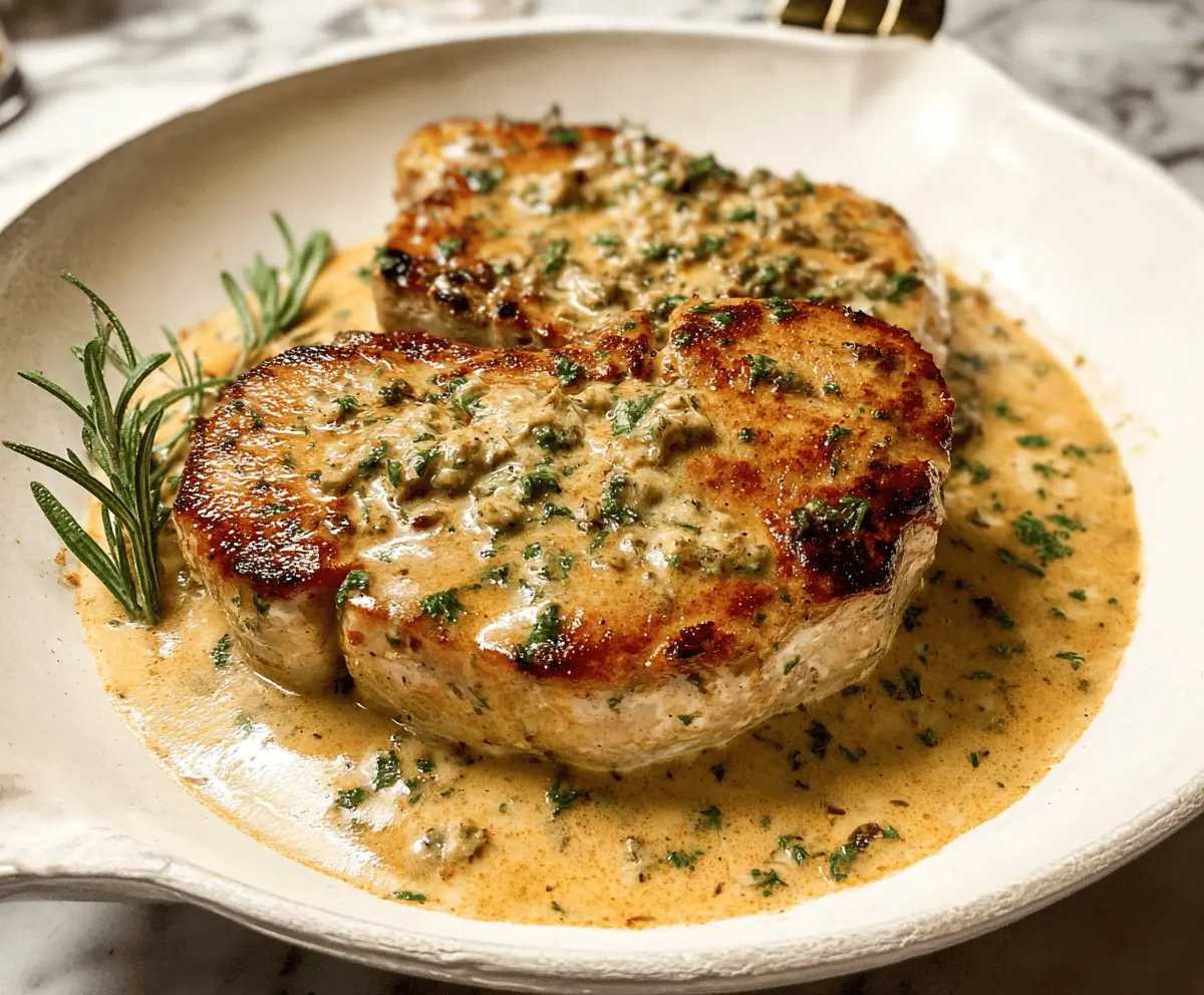 Cheesy Boursin Pork Chops Recipe