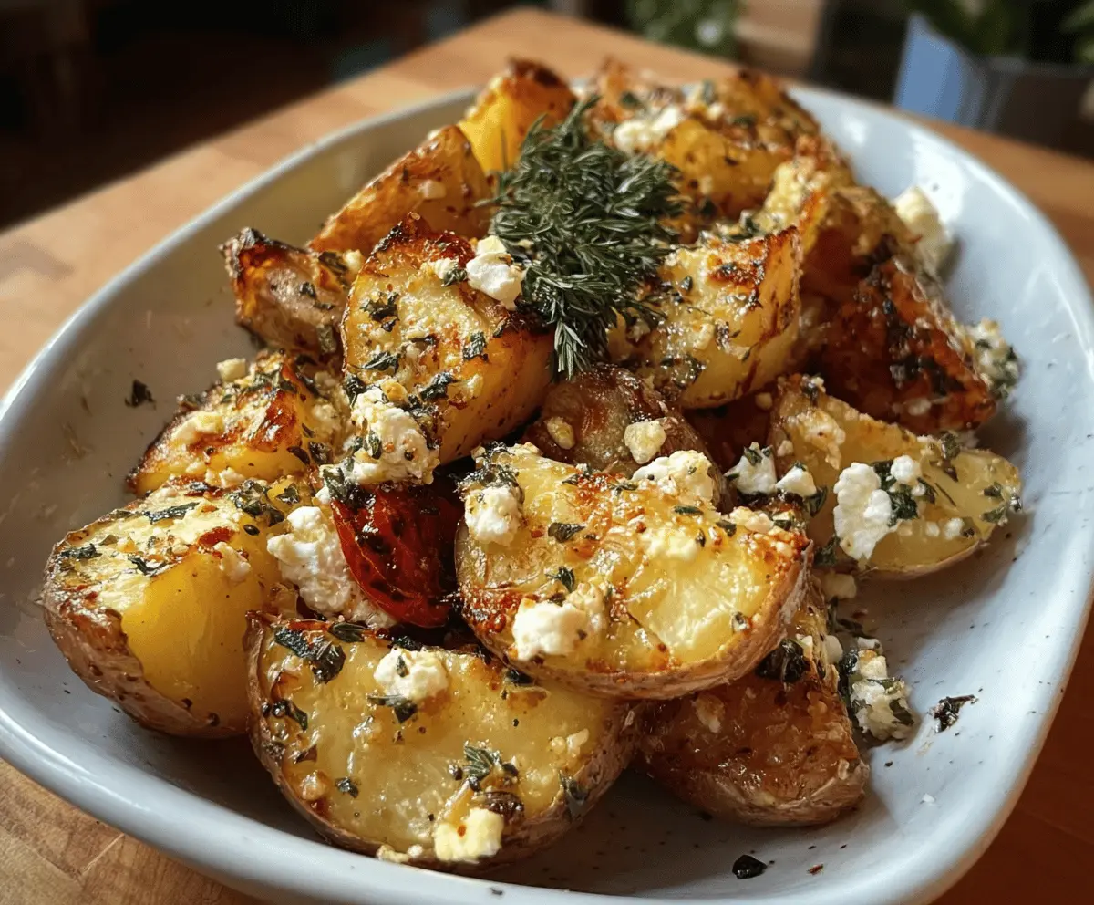 Cheesy Baked Feta Potatoes Recipe