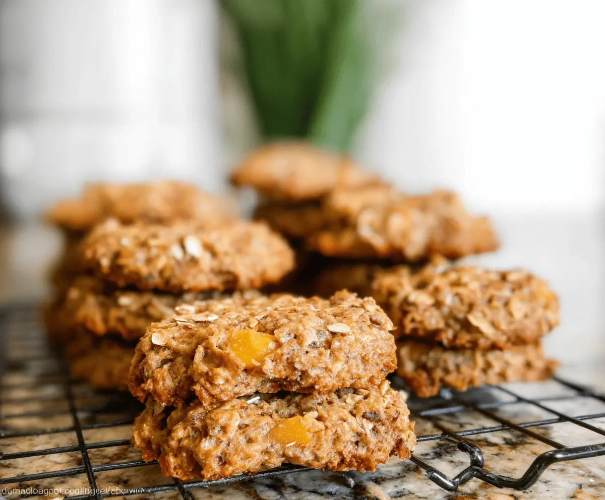 Healthy Peach Oatmeal Breakfast Cookies for Busy Mornings