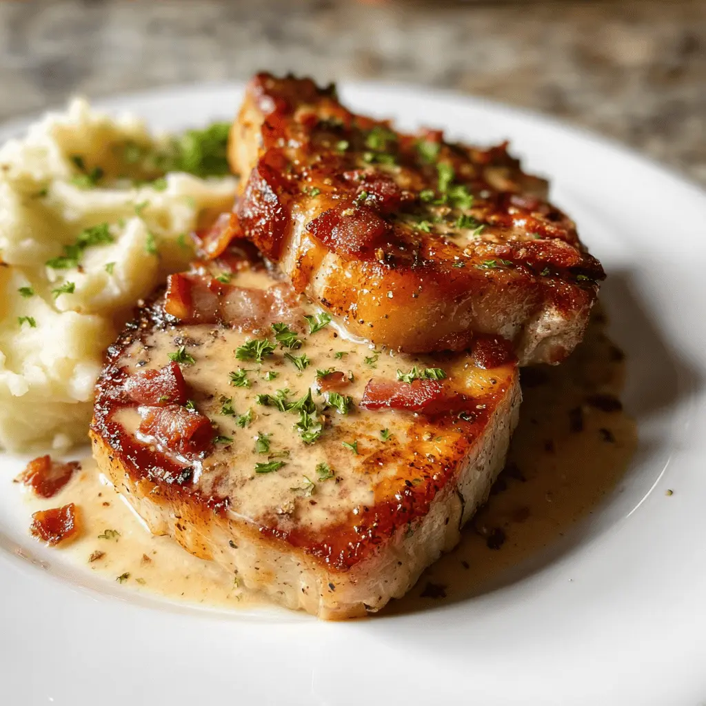 Creamy Bacon Pork Chops in 30 Minutes