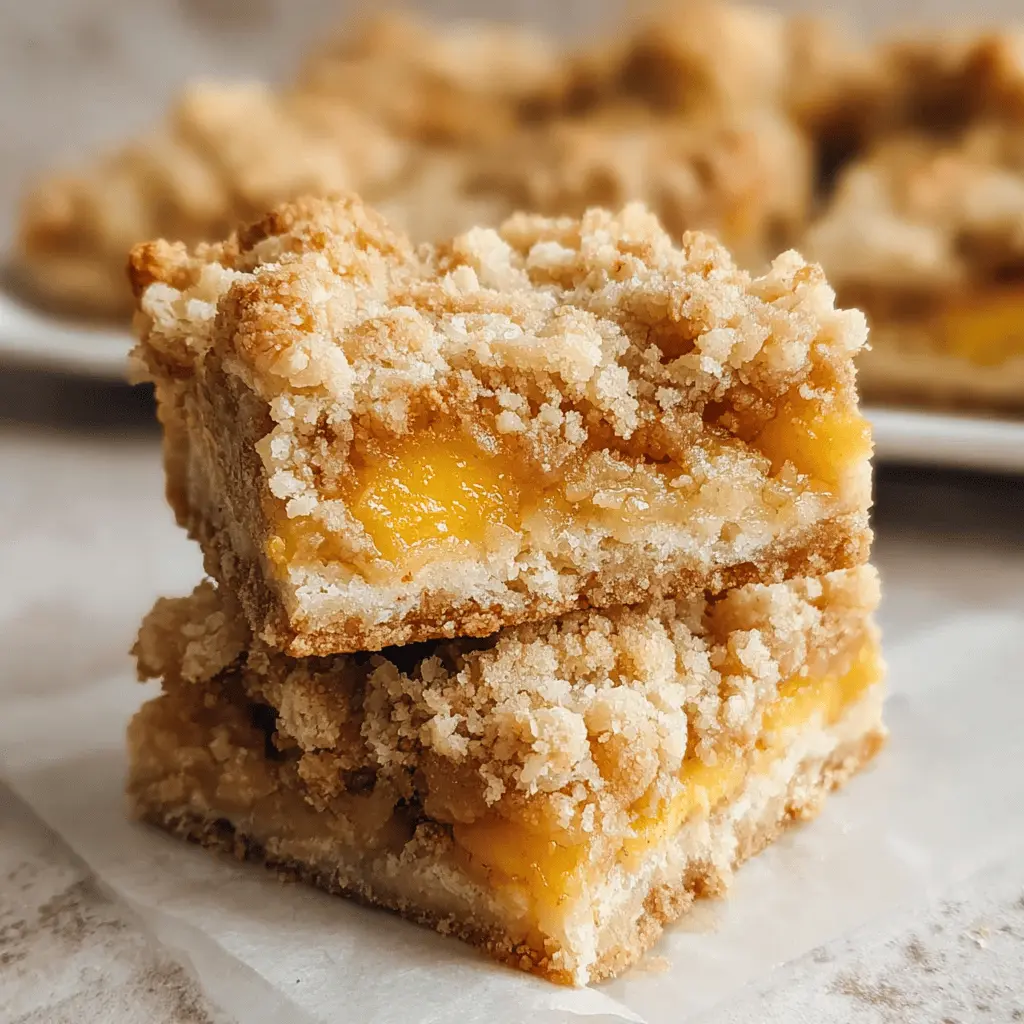 Easy Homemade Peach Crumble Bars Recipe