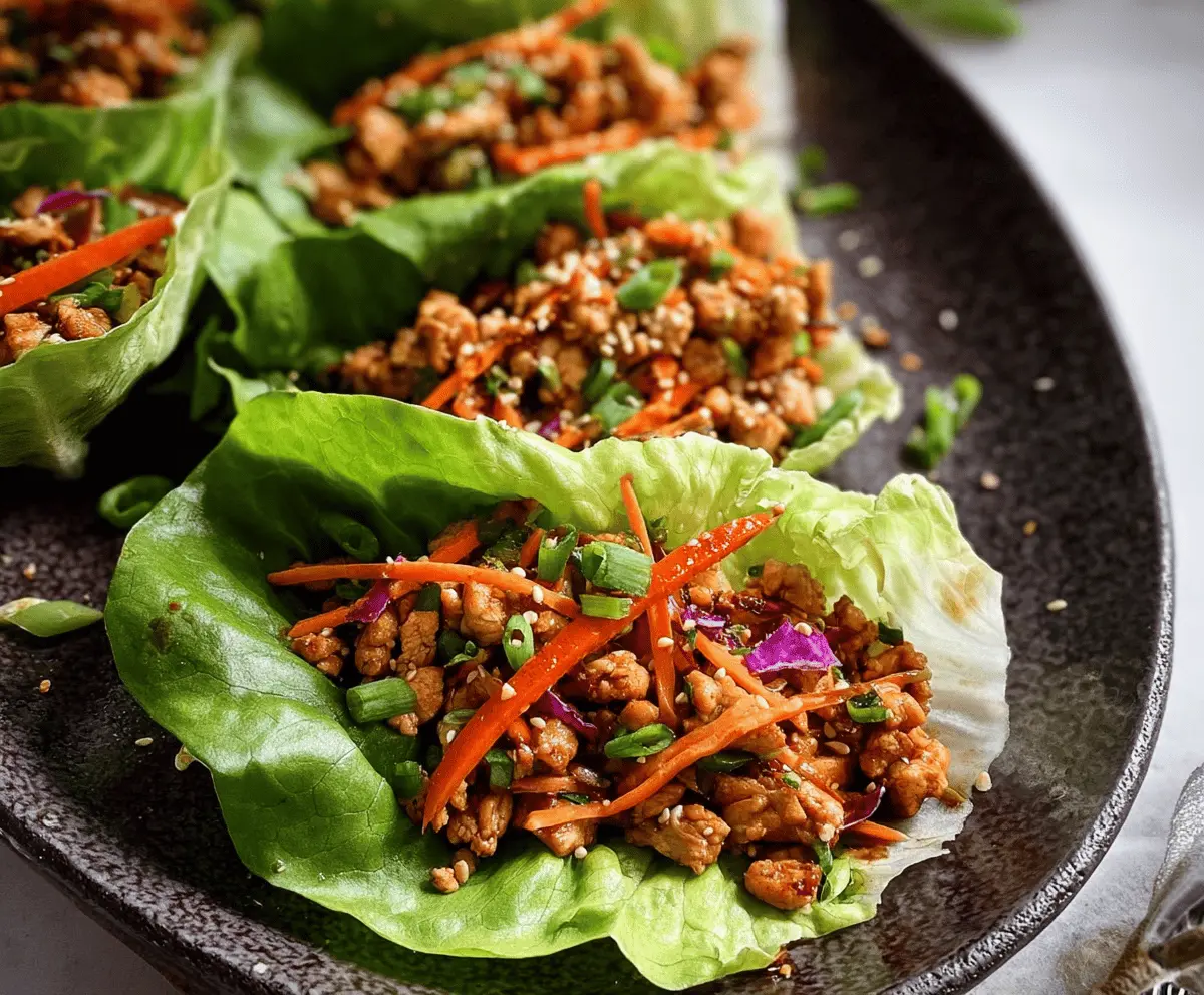 Healthy Thai Chicken Lettuce Wraps Recipe