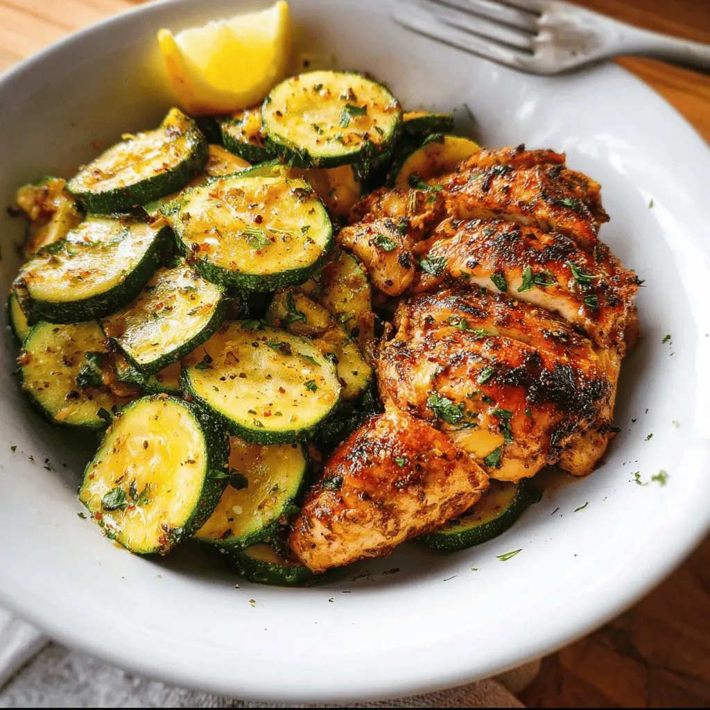 Easy Asado Chicken with Sautéed Lemon Zucchini