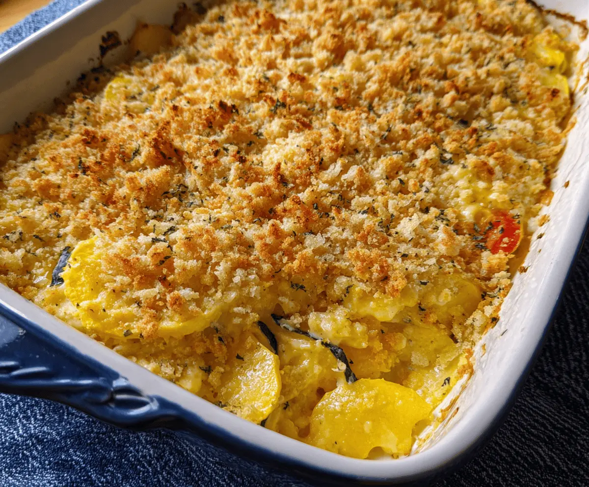 Easy Cheesy Yellow Squash Casserole Recipe