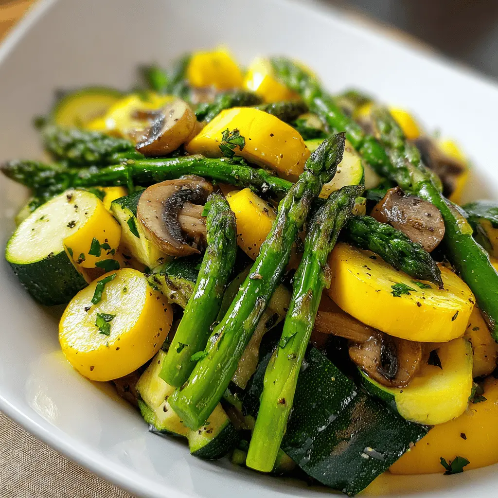 Flavorful Roasted Asparagus with Zucchini and Squash