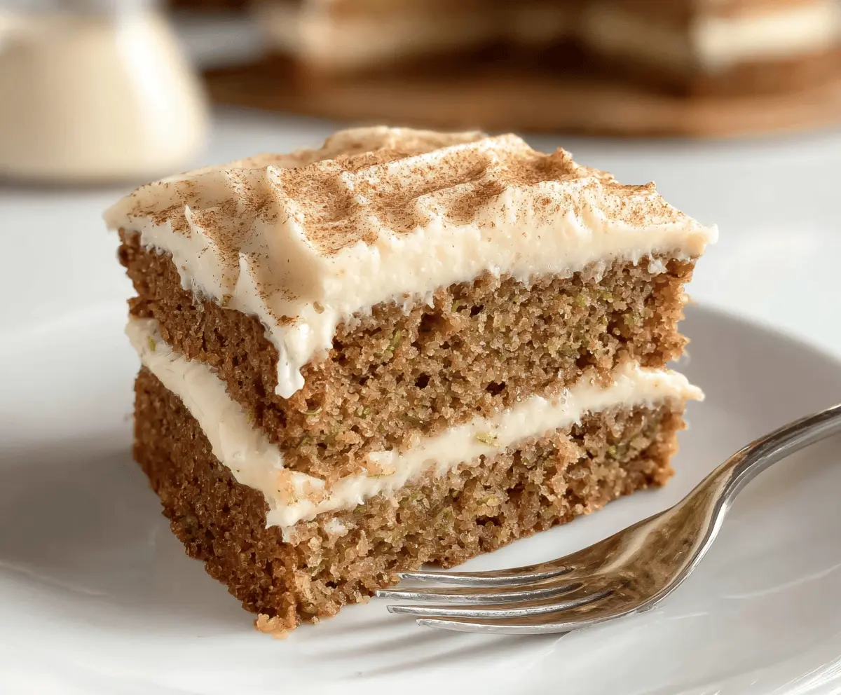 Moist Zucchini Cake With Cinnamon Cream Cheese Frosting