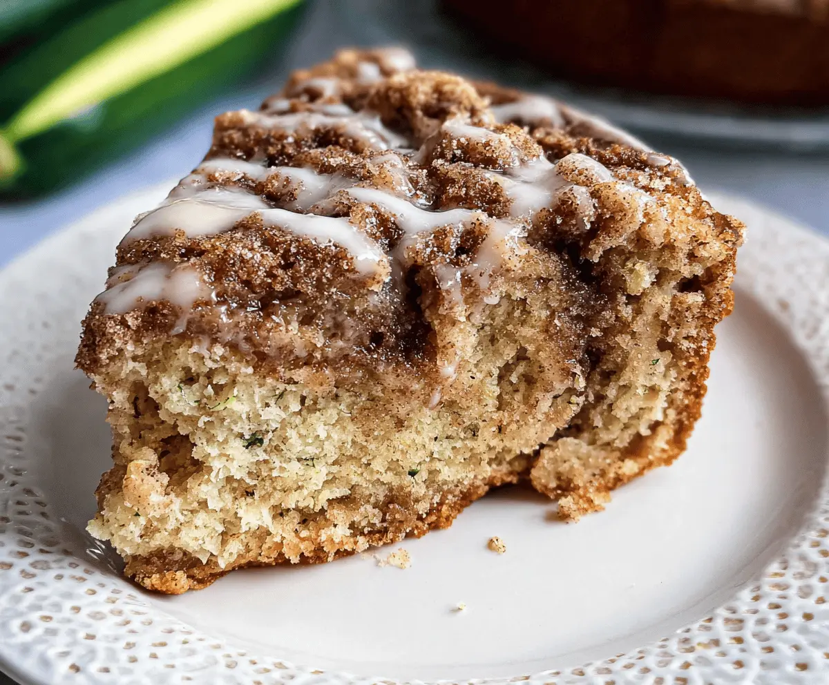 Moist Cinnamon Zucchini Coffee Cake Recipe