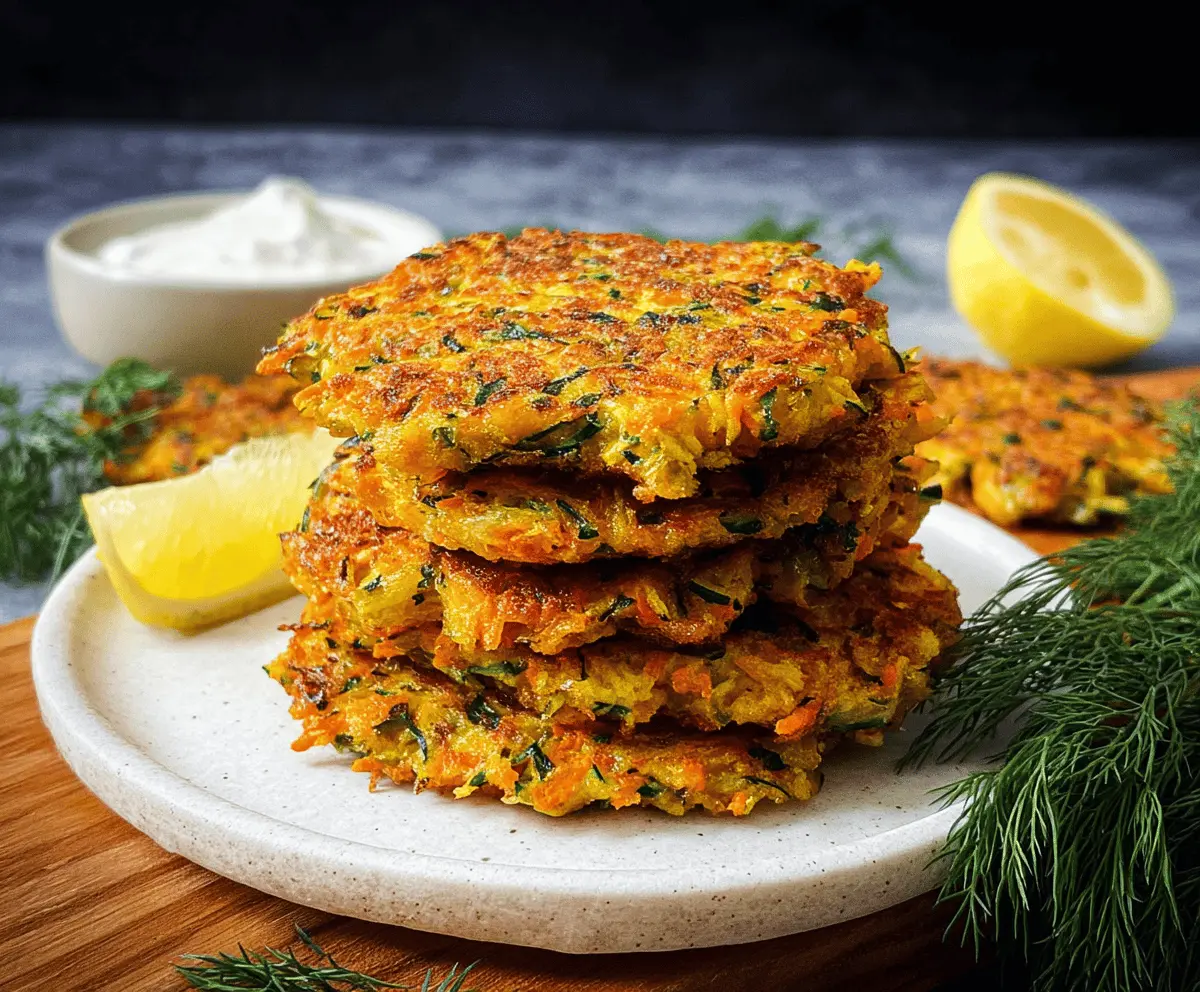 Crispy Zucchini Carrot Fritters Recipe