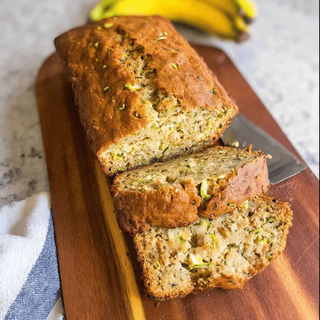 Moist Zucchini Banana Bread Recipe