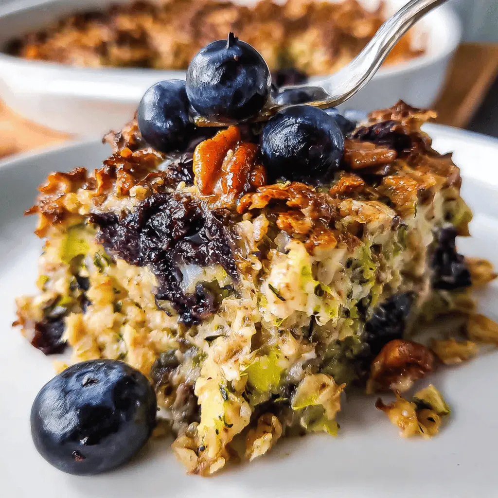 Healthy Zucchini Blueberry Baked Oatmeal Recipe